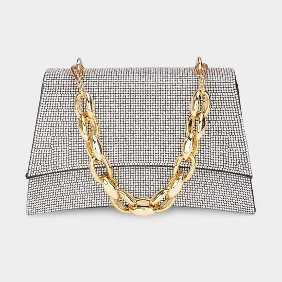 Bling Rectangle Tote Crossbody Bag